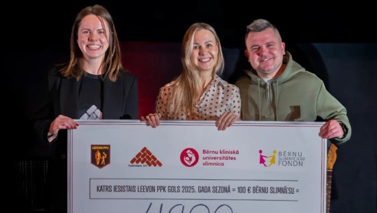 "Leevon PPK" sadarbībā ar "Ceļinieks 01" ziedo vairāk nekā septiņus tūkstošus eiro