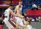 Video: Porziņģim 28 punkti, Eiropas čempionātā Latvija pārspēj arī britus