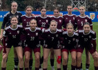 Latvijas U19 futbolistēm A līgas sasniegšanai trūkst nepilnas minūtes