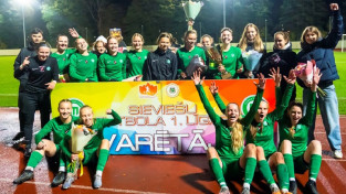 Sieviešu futbola 1. līgas titulu pēdējā spēlē nodrošina FS "Metta-2"