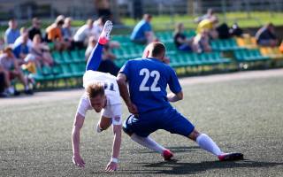 Foto: FK "Ogre" piedzīvo sakāvi mačā pret "Daugavpili"