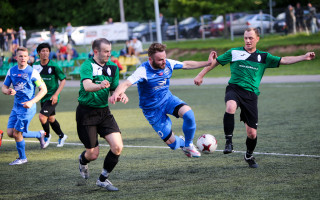 Foto: ONSC savā laukumā piekāpjas FK "Jūrnieks Rīga"