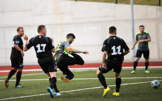 Foto: "Deppo" čempionātu sāk ar uzvaru pār "Antidopingu"