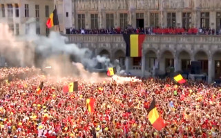 Video: PK bronzas ieguvēji beļģi triumfāli atgriežas mājās