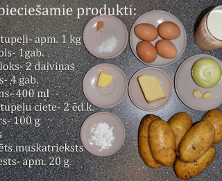 Fotorecepte: Kartupeļu sacepums soli pa solim
