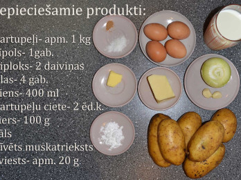 Fotorecepte: Kartupeļu sacepums soli pa solim