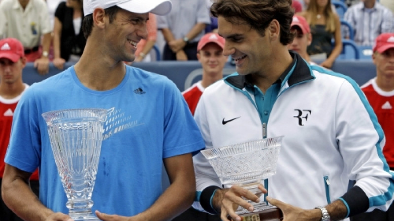 Novaks Džokovičs un Rodžers Federers
Foto: AP