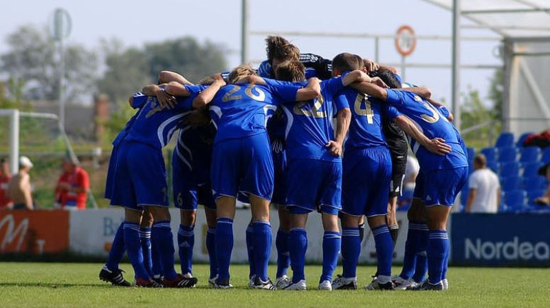 "Dinaburg" futbolisti
Foto: Viktors Sarvuta, Sportacentrs.com