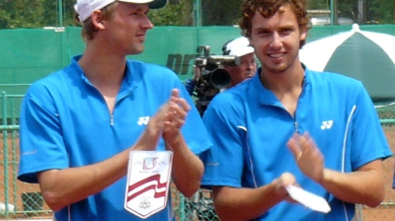 Andis Juška un Ernests Gulbis
Foto: Jānis Cīrulis, Sportacentrs.com