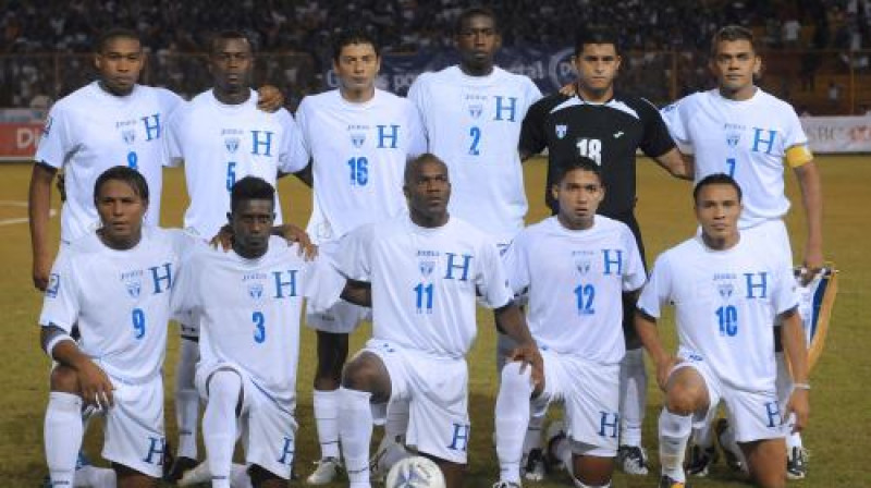 Hondurasas izlase pirms kvalifikācijas spēles viesos pret Salvadoru
Foto: AFP/ Scanpix