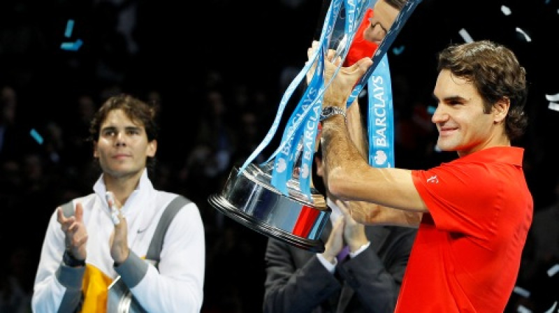 Rodžers Federers(no labās) un Rafaels Nadals
Foto: AP/Scanpix