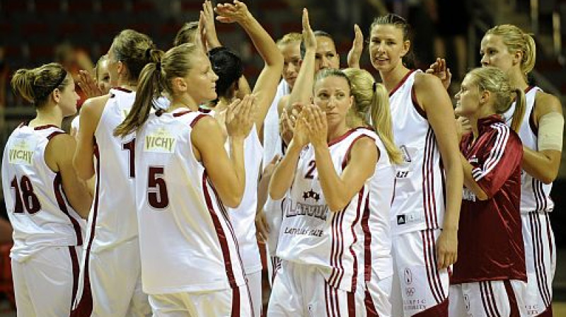 Latvijas sieviešu basketbola izlase
Foto: Romāns Kokšarovs, Sporta Avīze, f64