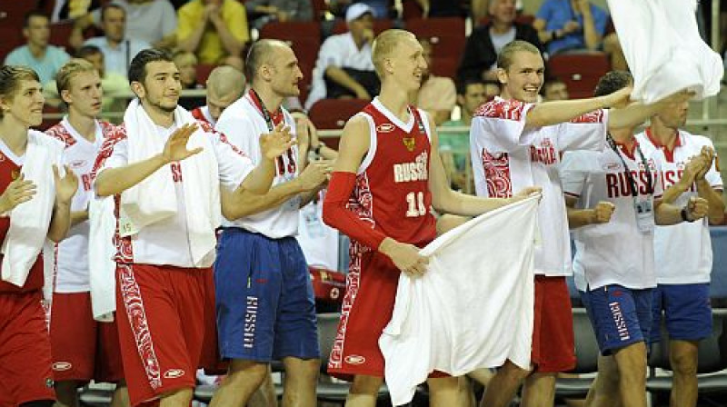 Krievijas basketbolisti 
Foto: Romāns Kokšarovs, Sporta Avīze, f64