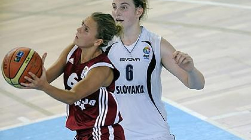Latvijas U20 izlases saspēles vadītāja Kristīne Brance.
Foto: fibaeurope.com