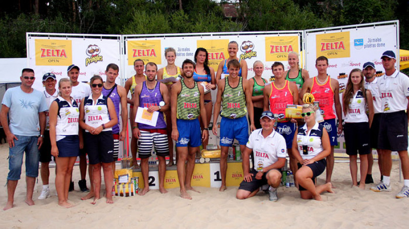 Zelta OPEN Challenger 3. turnīra goda pjedestāls
Foto: beachvolley.lv