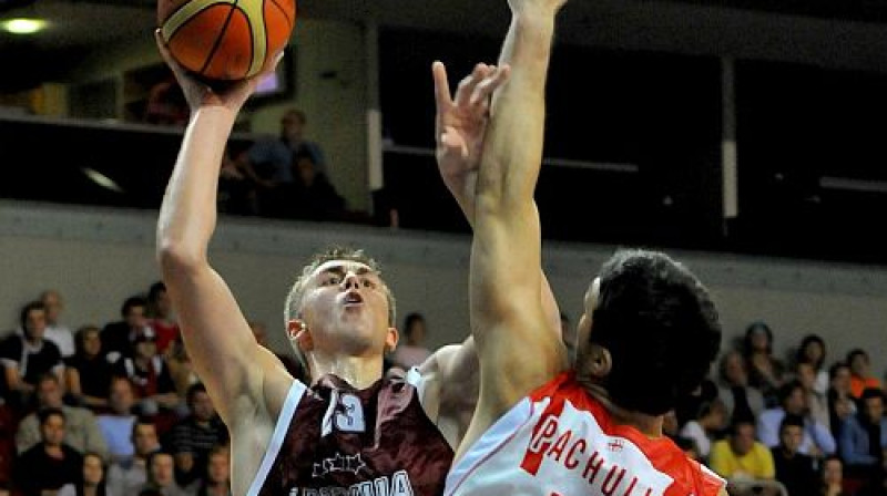 Mārtiņš Meiers debitēs nacionālajā izlasē, bet Eiropas čempionāta spriedze viņam nav sveša.
Foto: Romualds Vambuts