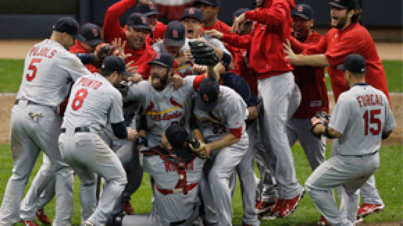 Sentluisas "Cardinals" svin iekļūšanu "World Series"
Foto: AP/Scanpix