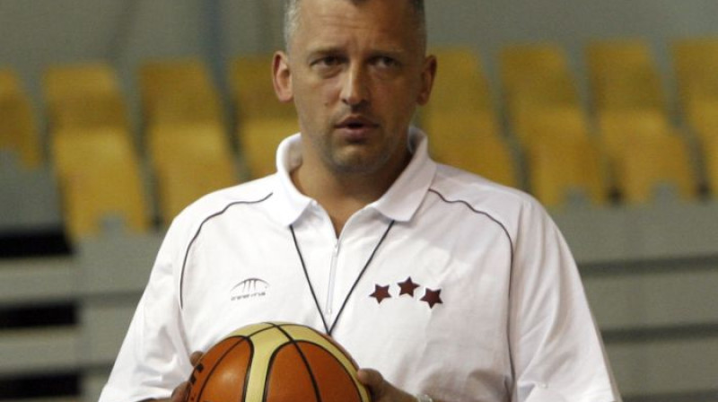 Latvijas U20 izlases galvenais treneris Aigars Nerips.
Foto: Romāns Kokšarovs, Sporta Avīze/f64