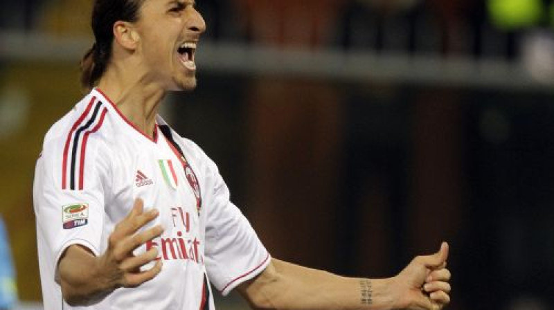 ''Milan'' uzbrucējs Zlatans Ibrahimovičs
Foto: AP/Scanpix