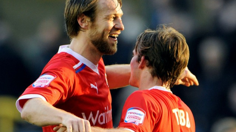 Kaspars Gorkšs (pa kreisi)
Foto: www.readingfc.co.uk