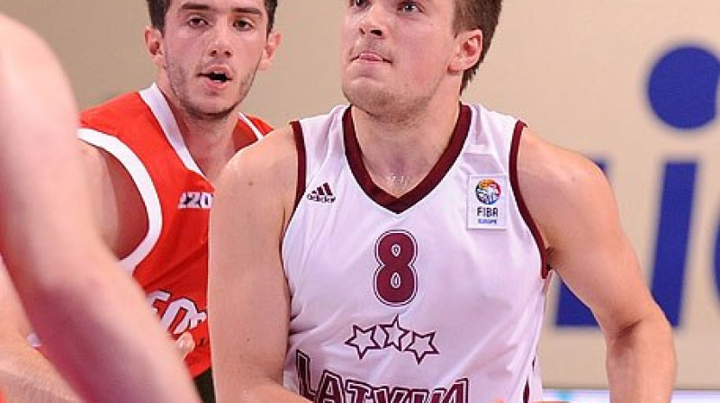 Latvijas U20 izlases saspēles vadītājs Mārcis Vītols.
Foto: fibaeurope.com