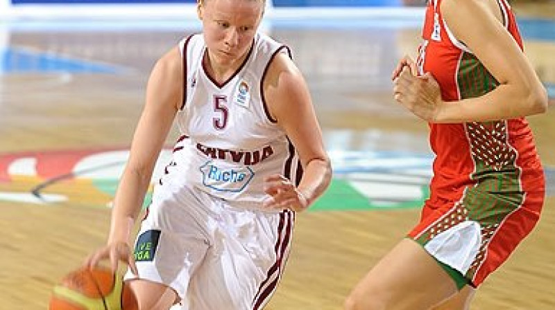 Ance Aizsila: 12 punktu Latvijas U20 izlases labā uzvarētajā mačā ar Lielbritānijas komandu.
Foto: fibaeurope.com