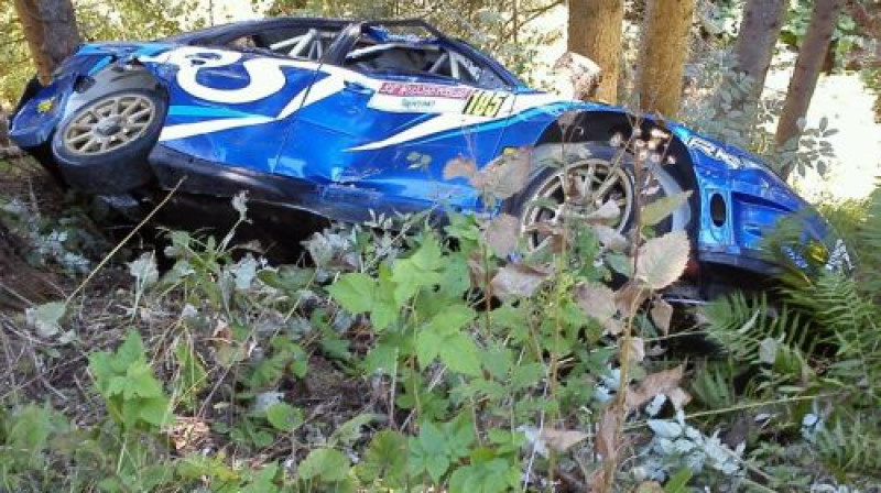Roberta Kubicas automašīna pēc otrās avārijas