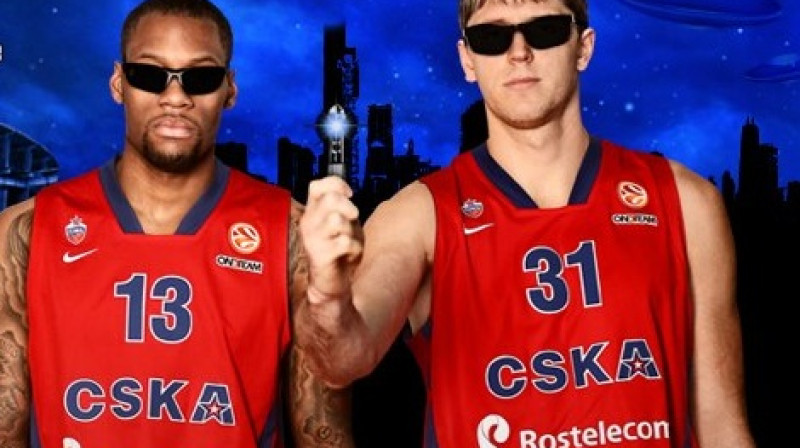CSKA basketbolisti Sonijs Vīmss un Viktors Hrjapa
Foto: CSKA.com