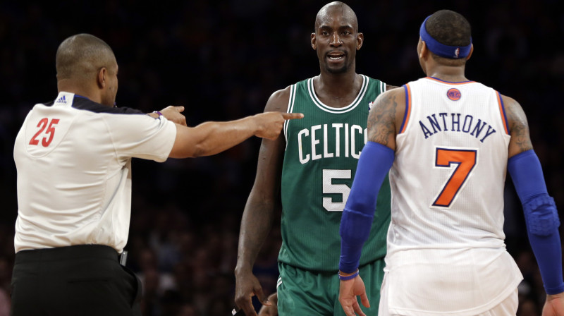 Pēdējā tikšanās reizē ar Bostonu Entonijs kļuva par vienu no "Celtics" fanu nemīlētākajiem spēlētājiem
Foto: AP/Scanpix