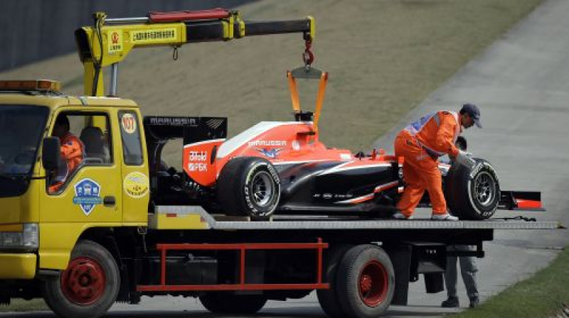 "Marussia" formula tiek evakuēta no trases
Foto; SCANPIX SWEDEN