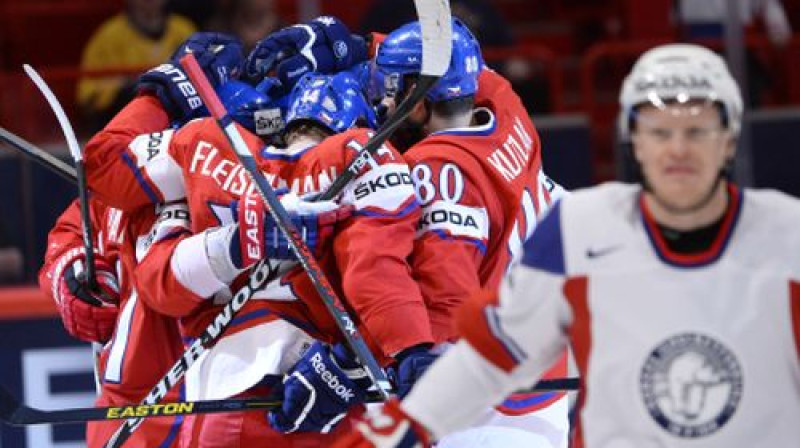 Čehijas hokejisti priecājas, norvēģiem prātā pavisam citas domas
Foto:AFP/Scanpix
