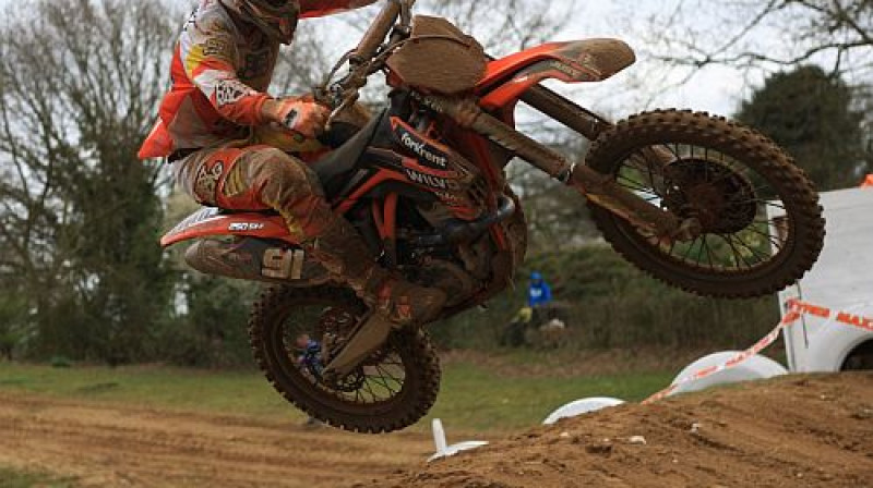 Matīss Karro Anglijas čempionāta 2. posmā
Foto: mxgb.co.uk