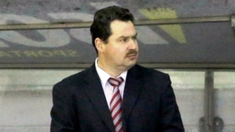 Latvijas U18 hokeja izlases galvenais treneris Ēriks Miļuns.
Foto: Mārtiņš Aiše