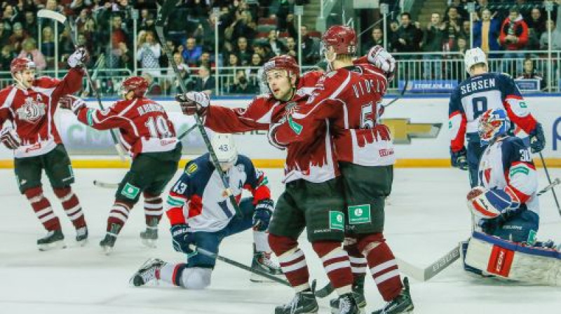 Rīgas "Dinamo" pirms 17 dienām Bratislavas "Slovan" mājās sagrāva ar 6:0
Foto: Dmitrijs Suļžics/f64