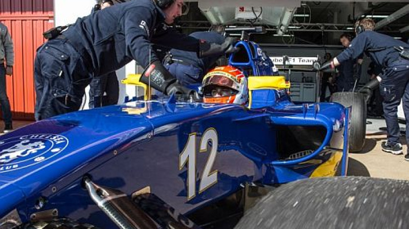 "Sauber" mašīna F1 testu laikā
Foto: Sauber