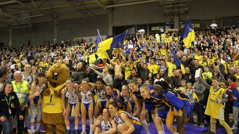 Ainars Zvirgzdiņš, Anete Šteinberga un "Castors Braine": Eiropas kausa fināls debijas sezonā
Foto: basketfeminin.com