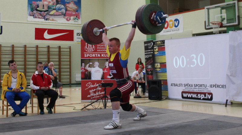 Ritvars Suharevs Latvijas jaunatnes olimpiādē Valmierā
Foto: Latvijas Svarcelšanas Federācija (LSF)