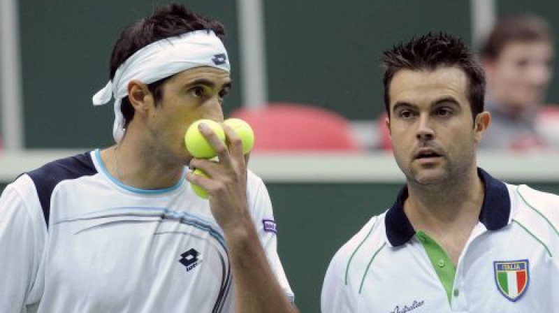 Potito Starače un Daniele Bračiali 2011. gadā Deivisa kausā
Foto: AFP/Scanpix