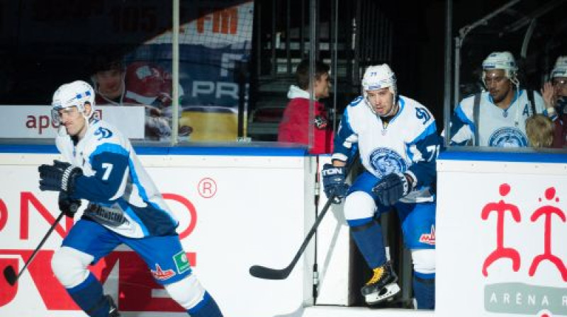 Minskas "Dinamo" hokejisti dodas laukumā
Foto: Vladislavs Proškins/F64