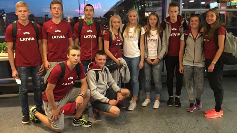 U-18 izlases sportisti pirms došanās uz Eiropas Jaunatnes Olimpiādi Tbilisī