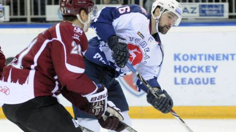 Kaspars Daugaviņš mačā pret Rīgas "Dinamo"
Foto: Romāns Kokšarovs/F64