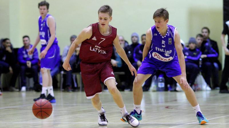 U16 izlases kandidāts Gints Zomerfelds.
Foto: basket.ee