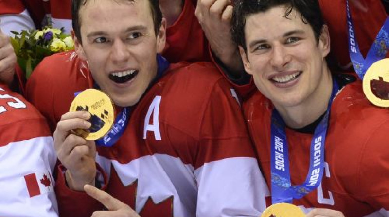 Džonatans Teivzs un Sidnijs Krosbijs Soču olimpiādē uzvarēja, mēģinās to pašu paveikt arī Pasaules kausā
Foto: AFP/Scanpix