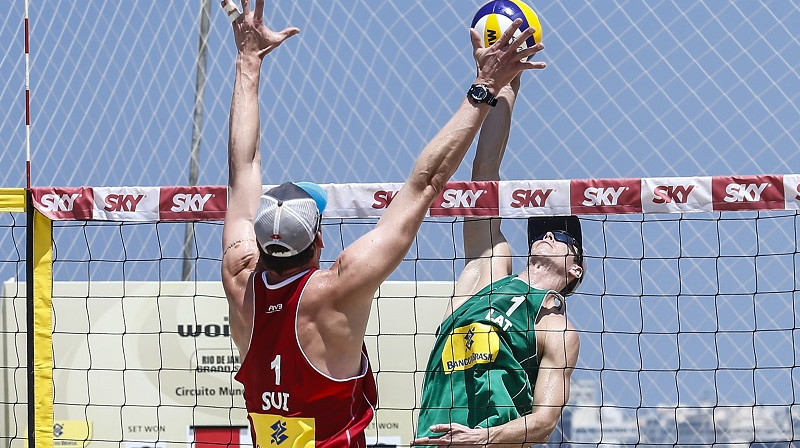 Rihards Finsters uzbrukumā
Foto: FIVB