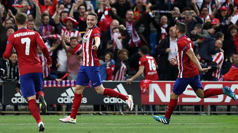 Madrides ''Atletico'' atzīmē vienīgo vārtu guvumu
Foto: AFP/Scanpix