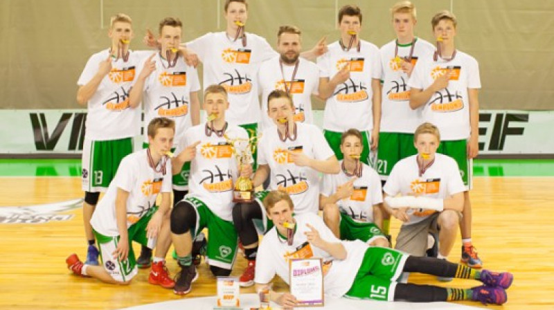 "Valmiera/ORDO": VEF LJBL čempioni U16 grupā.
Foto: basket.lv