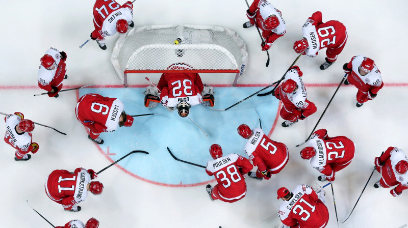 Dānijas izlase pasaules čempionātā 
Foto: TASS / Scanpix