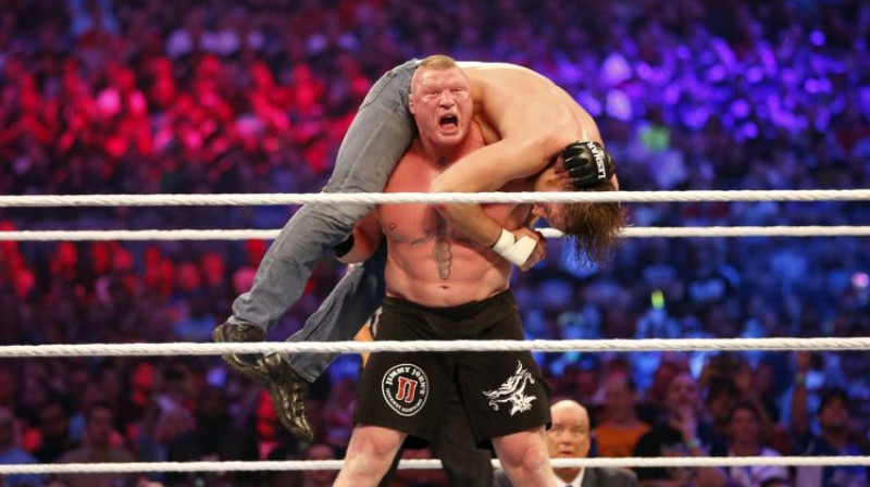 Broks Lesners WWE restlinga šovā aprīlī
Foto: AP/Scanpix