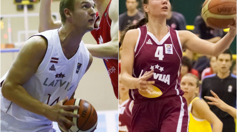 Zigmārs Raimo un Paula Strautmane.
Foto:FIBAEurope.com