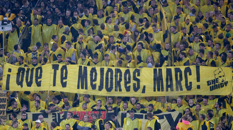 "Borussia" fani pauž atbalstu Bartram
Foto: imago/Scanpix